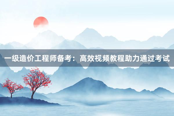 一级造价工程师备考：高效视频教程助力通过考试